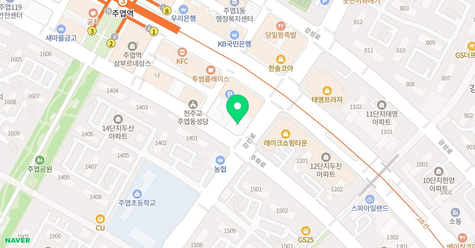 리드인 주엽초점 위치