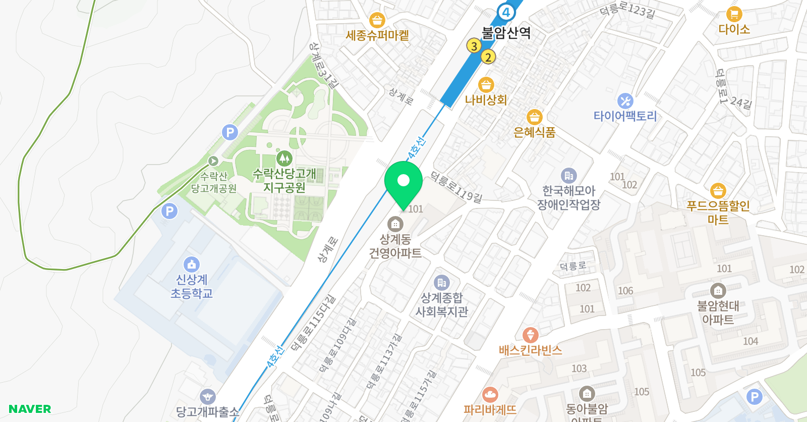 건국대창헌 태권도 위치