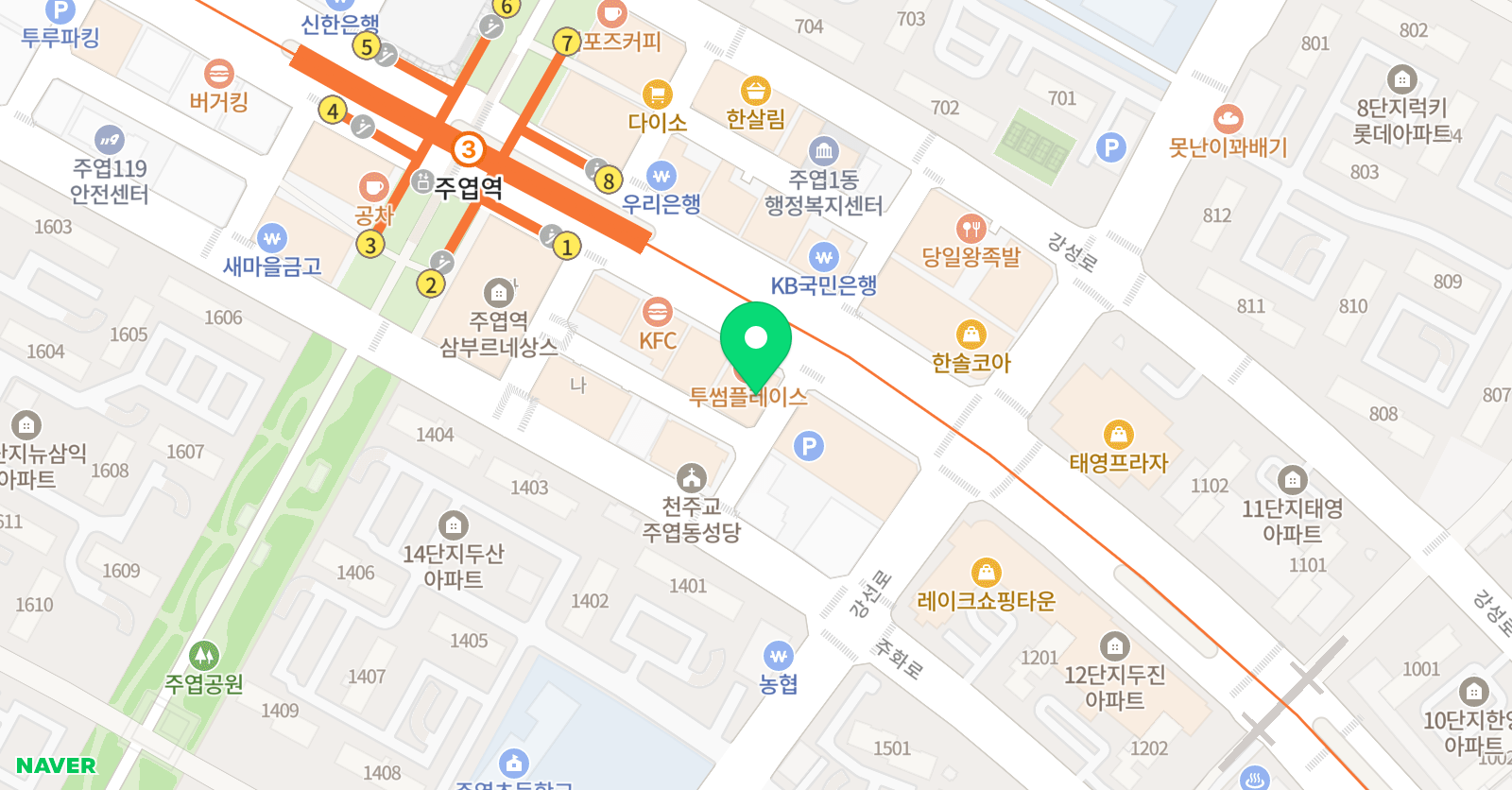 와와 학습코칭센터 주엽2호점 위치