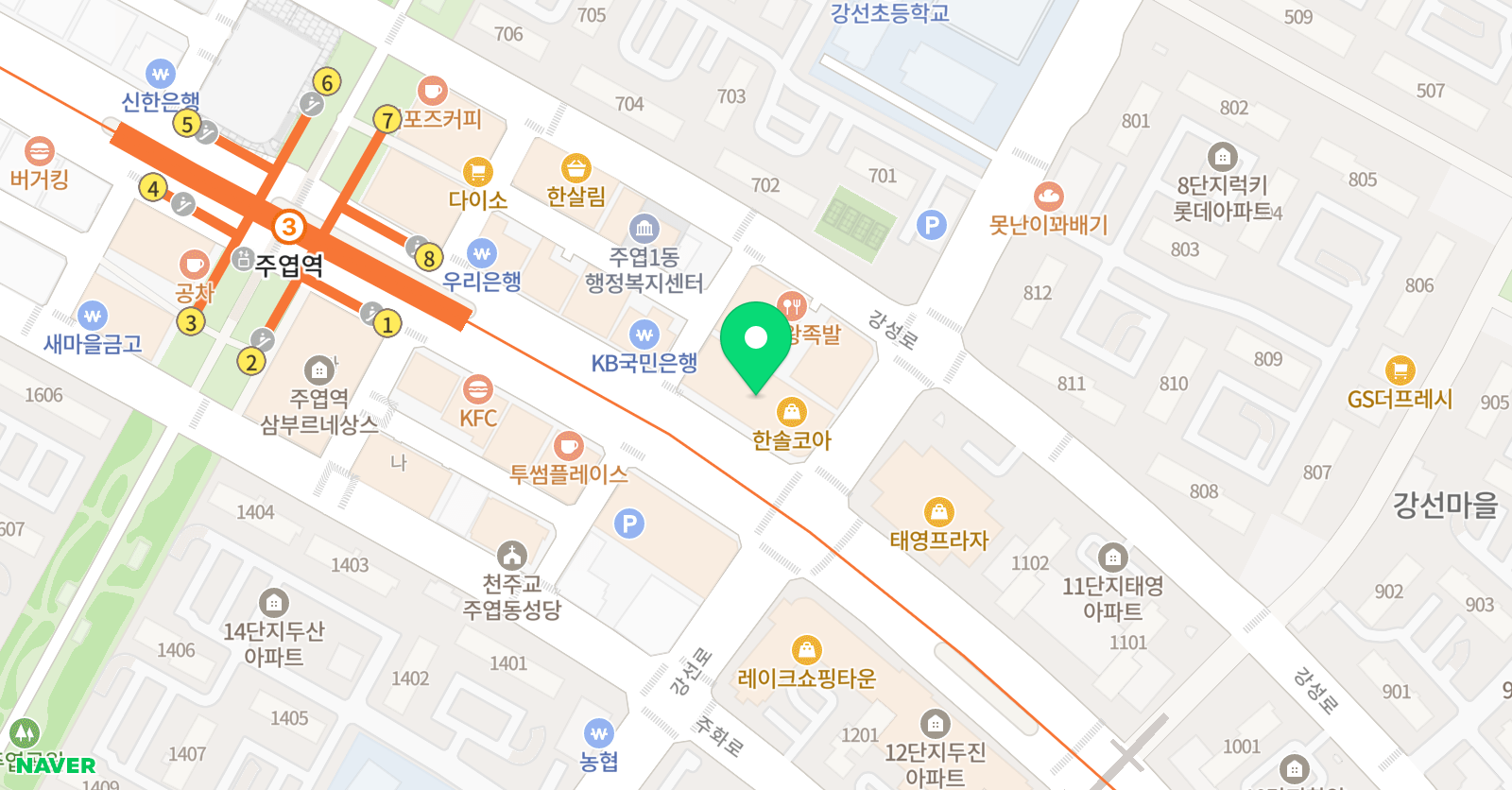 센퍼스트리딩 위치