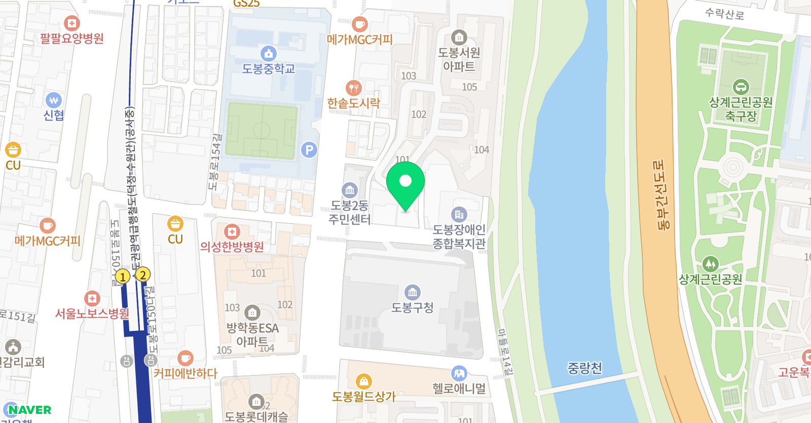 스터디아 영수학원 위치