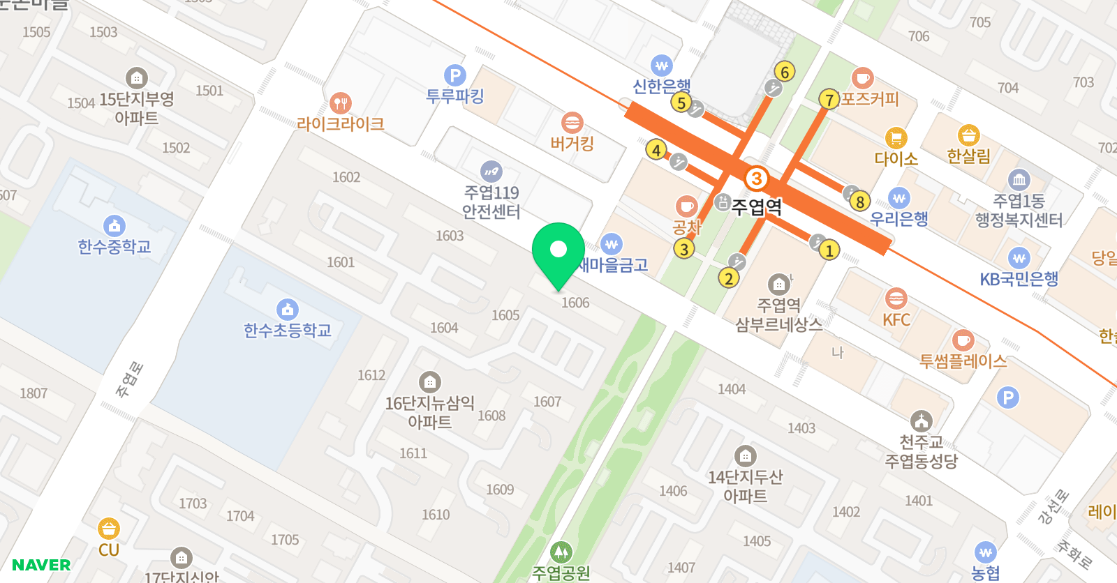 기탄 사고력교실 문촌16단지점 위치