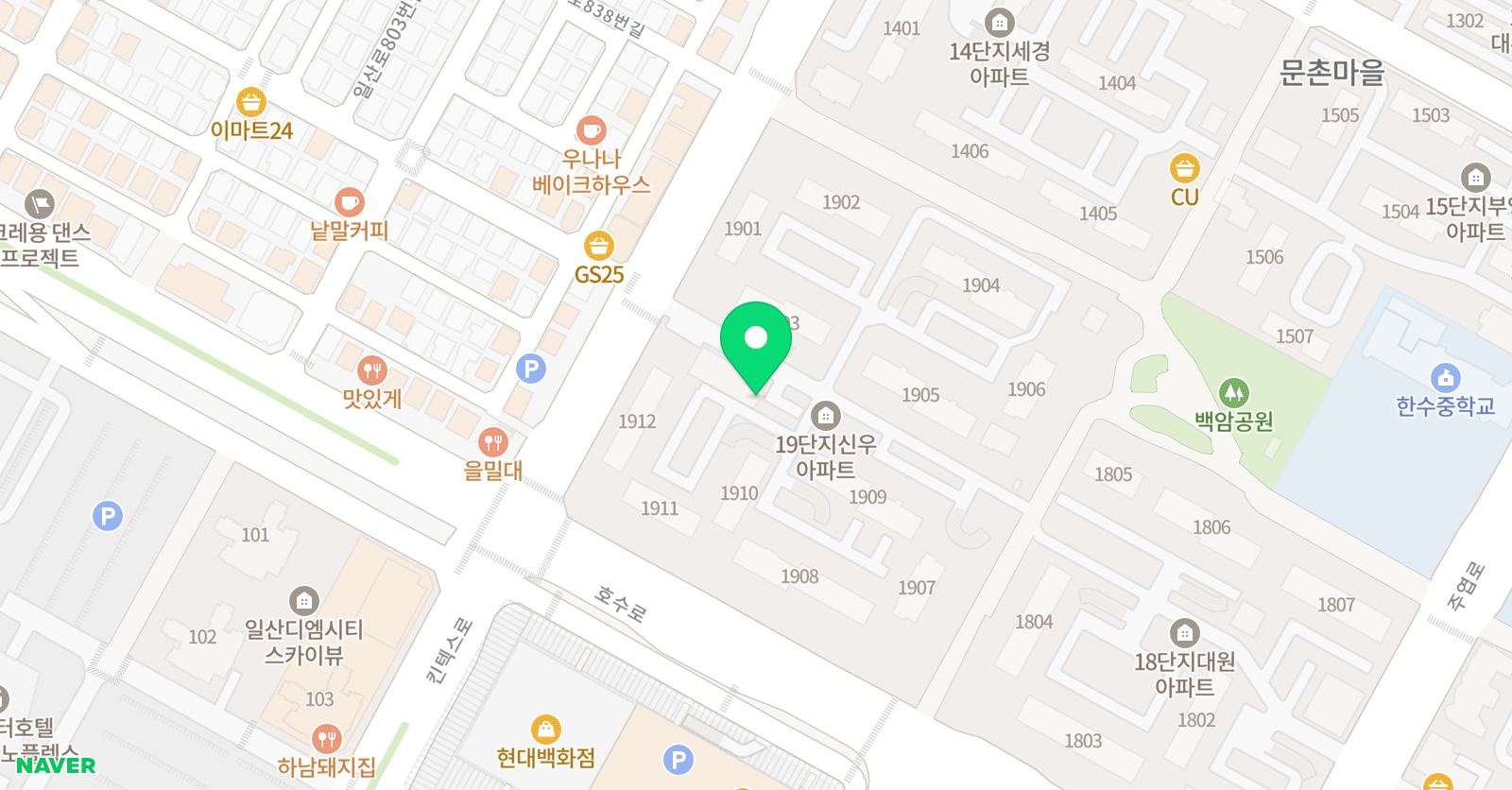 튼튼 영어마스터클럽 일산문촌점 위치