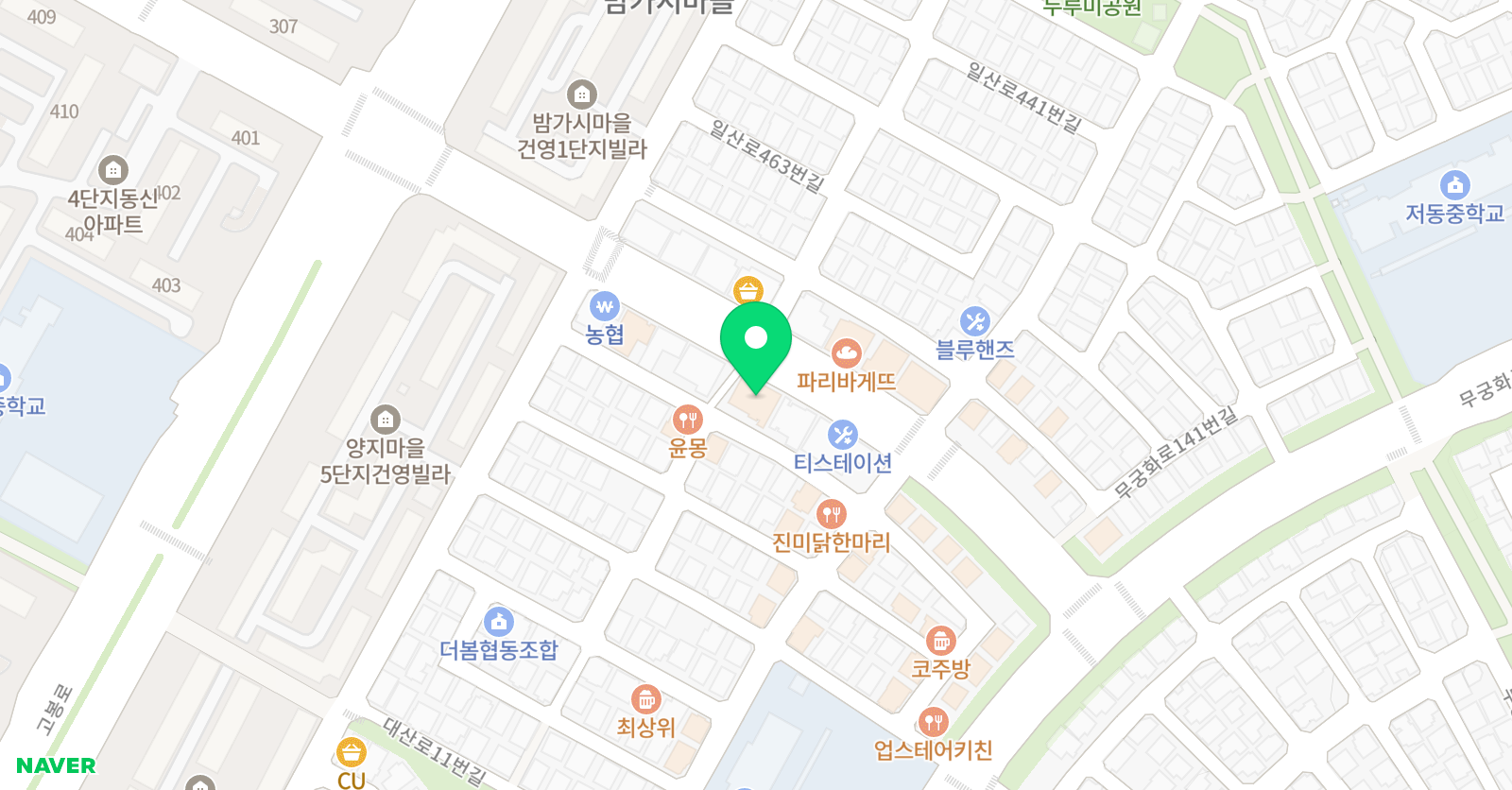 눈높이 러닝센터 저동탑학원 위치