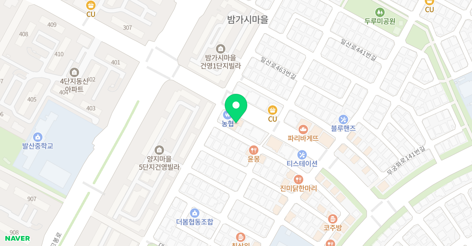 스파클링수학학원 위치