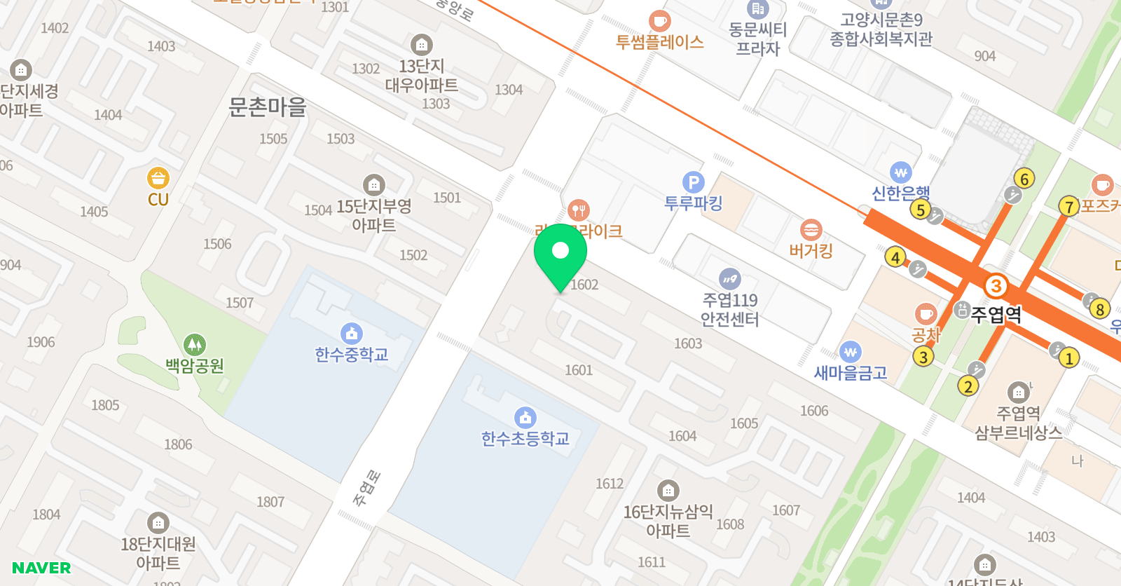 리드인 플레이팩토 문촌16단지점 위치