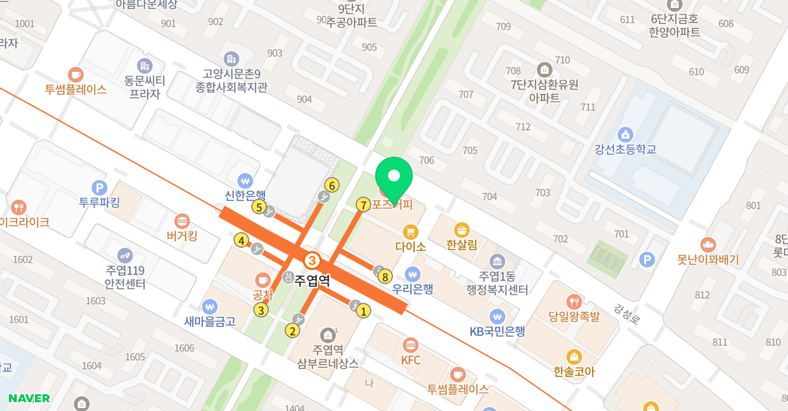 청담 어학원 일산브랜치 위치