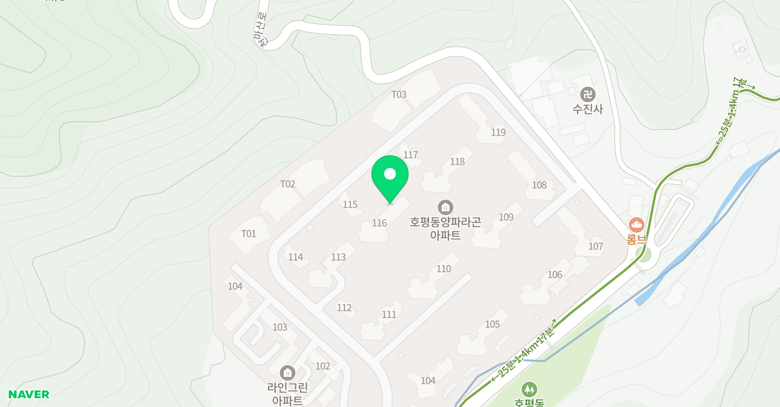 호평파라곤 자주공부방 위치