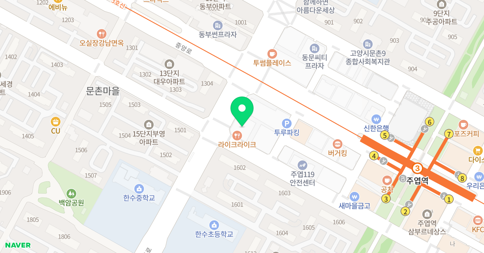 느낌표 수학학원 위치