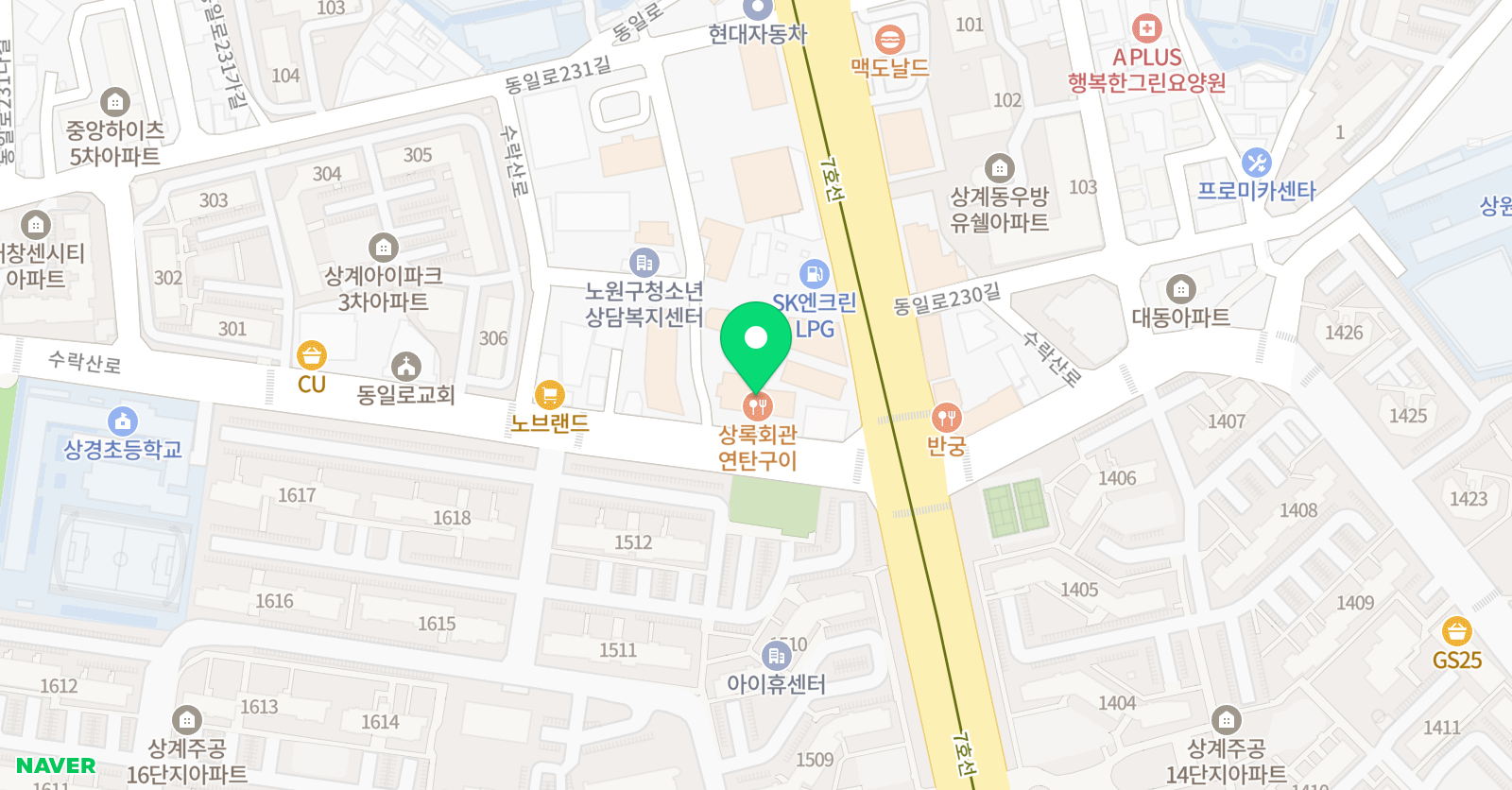 이앤엠 학원 위치