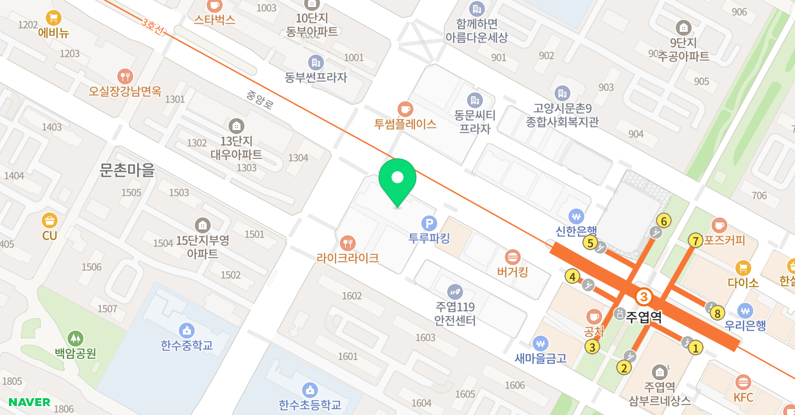 푸르넷 공부방 일산지점 위치