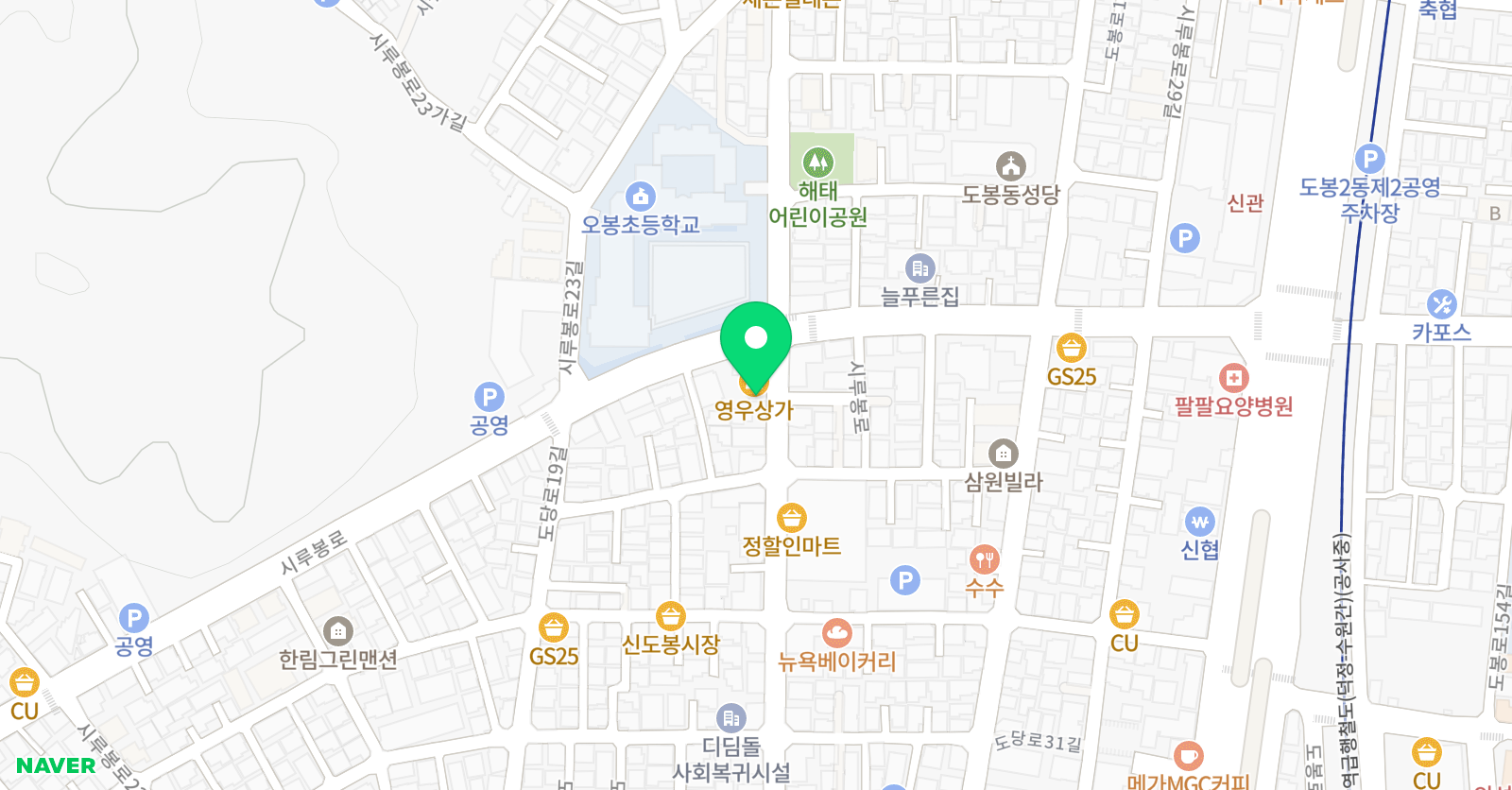 국가대표 오봉 태권도장 위치