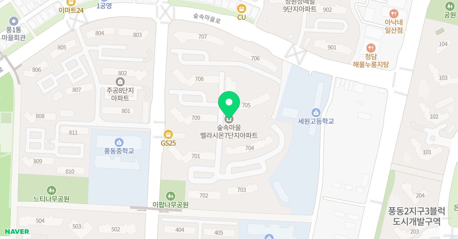 뮤엠영어 풍동7단지네스트 위치