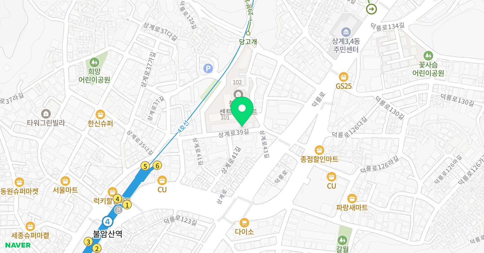 통 액터스 아카데미 연기학원 노원지점 위치