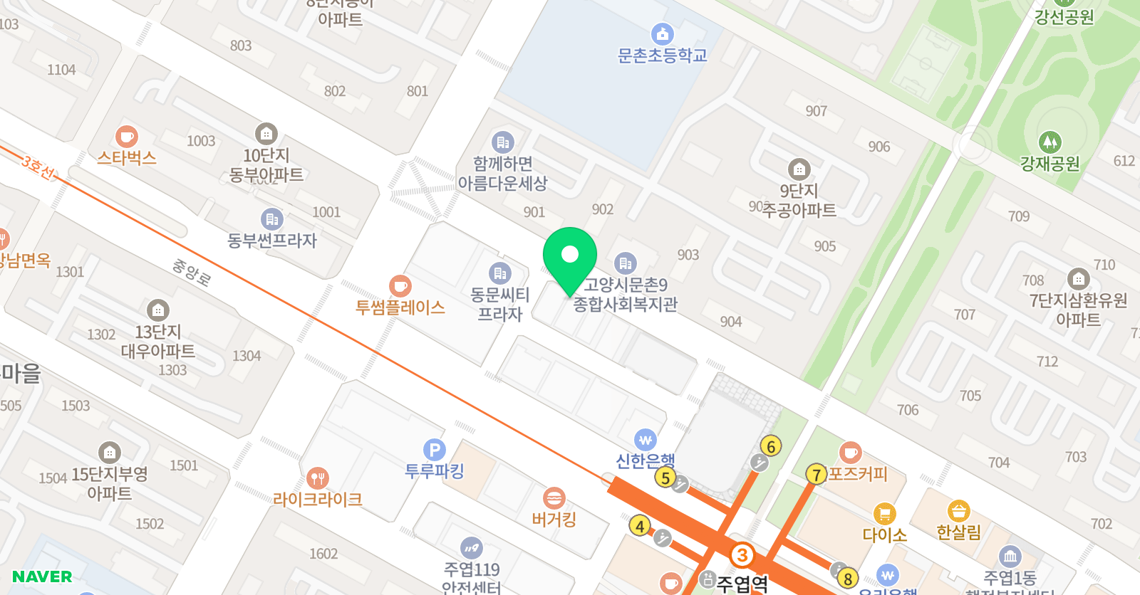 유투엠 일산주엽캠퍼스 위치