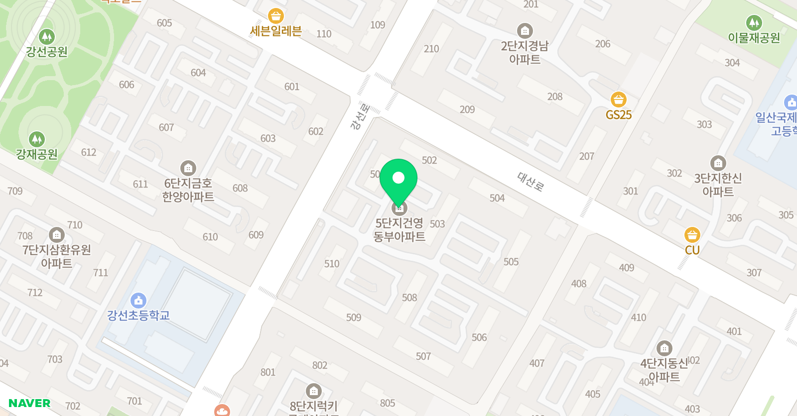 강선 서일영어 송수학 위치