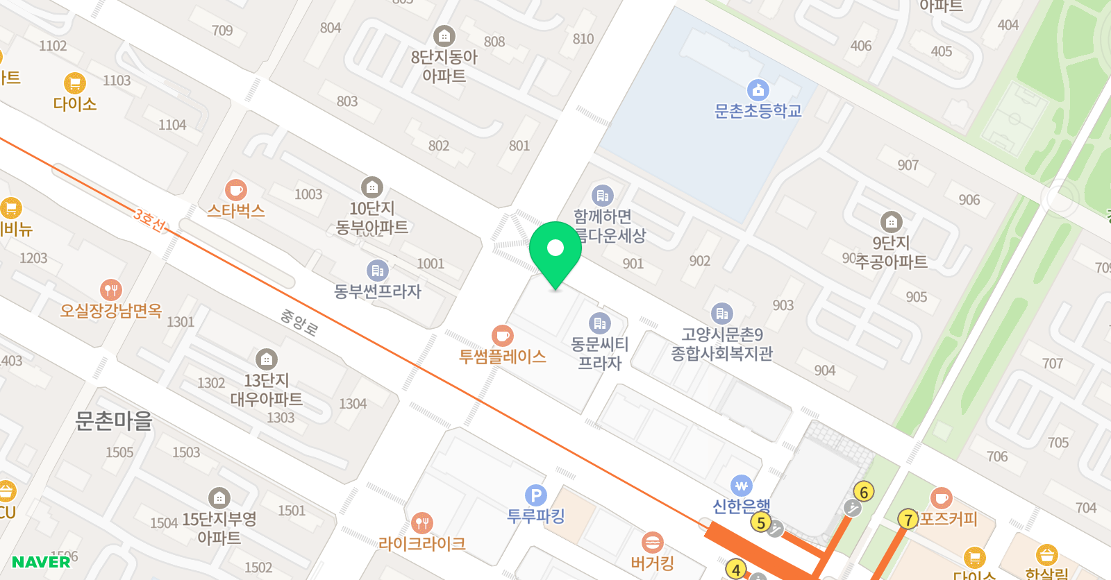 라온 수학학원 위치