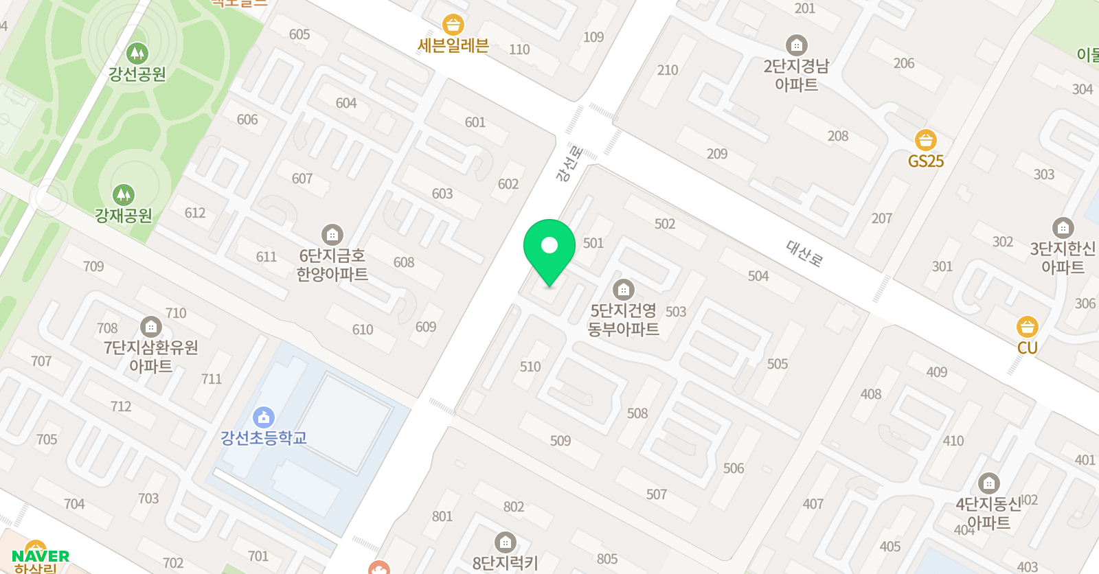 청솔태권도 위치