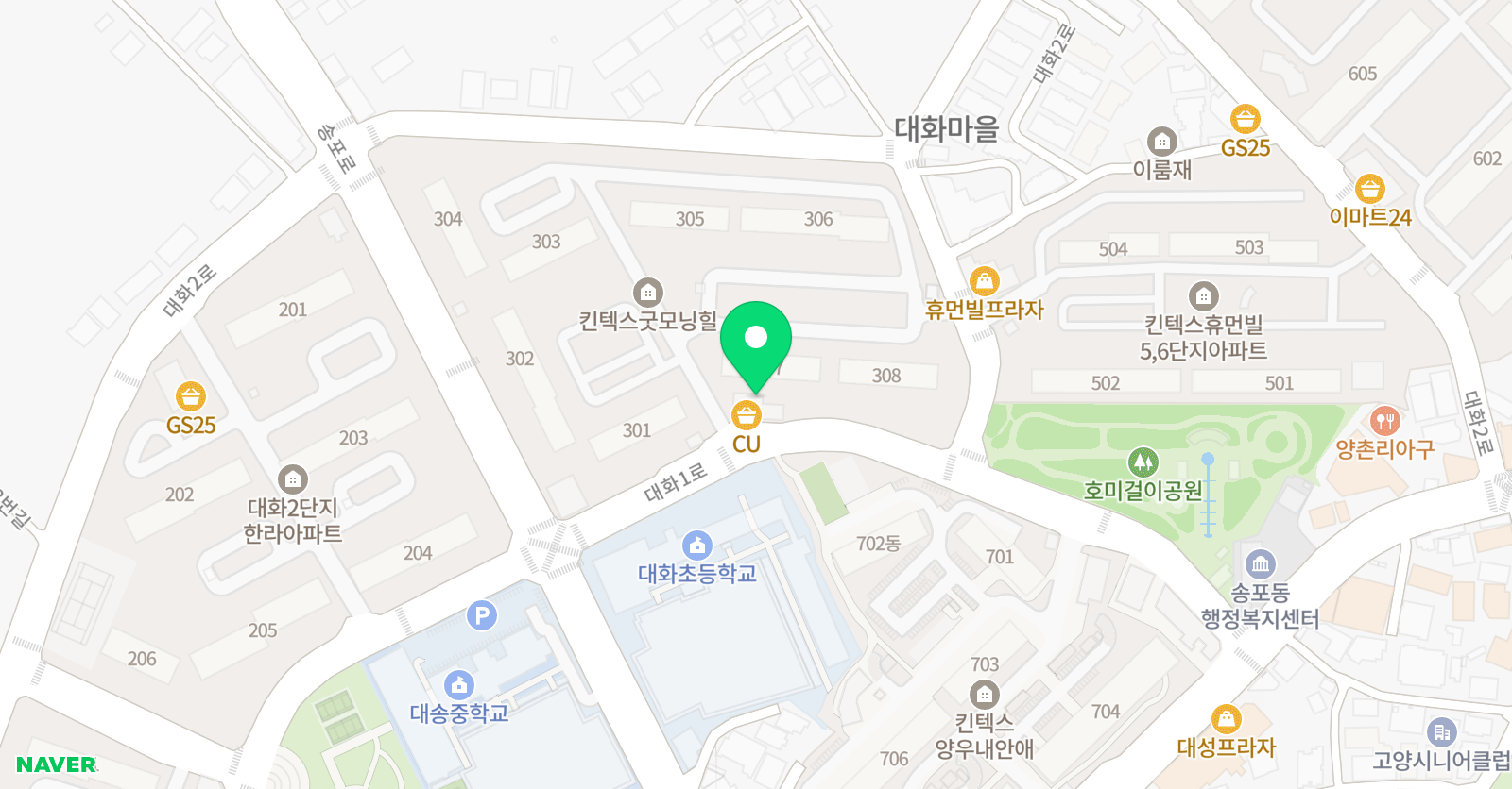 꿈꾸는음악 학원 위치