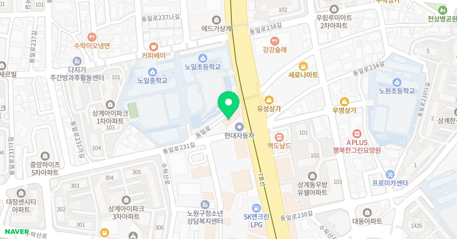 용인대금메달 태권도 위치