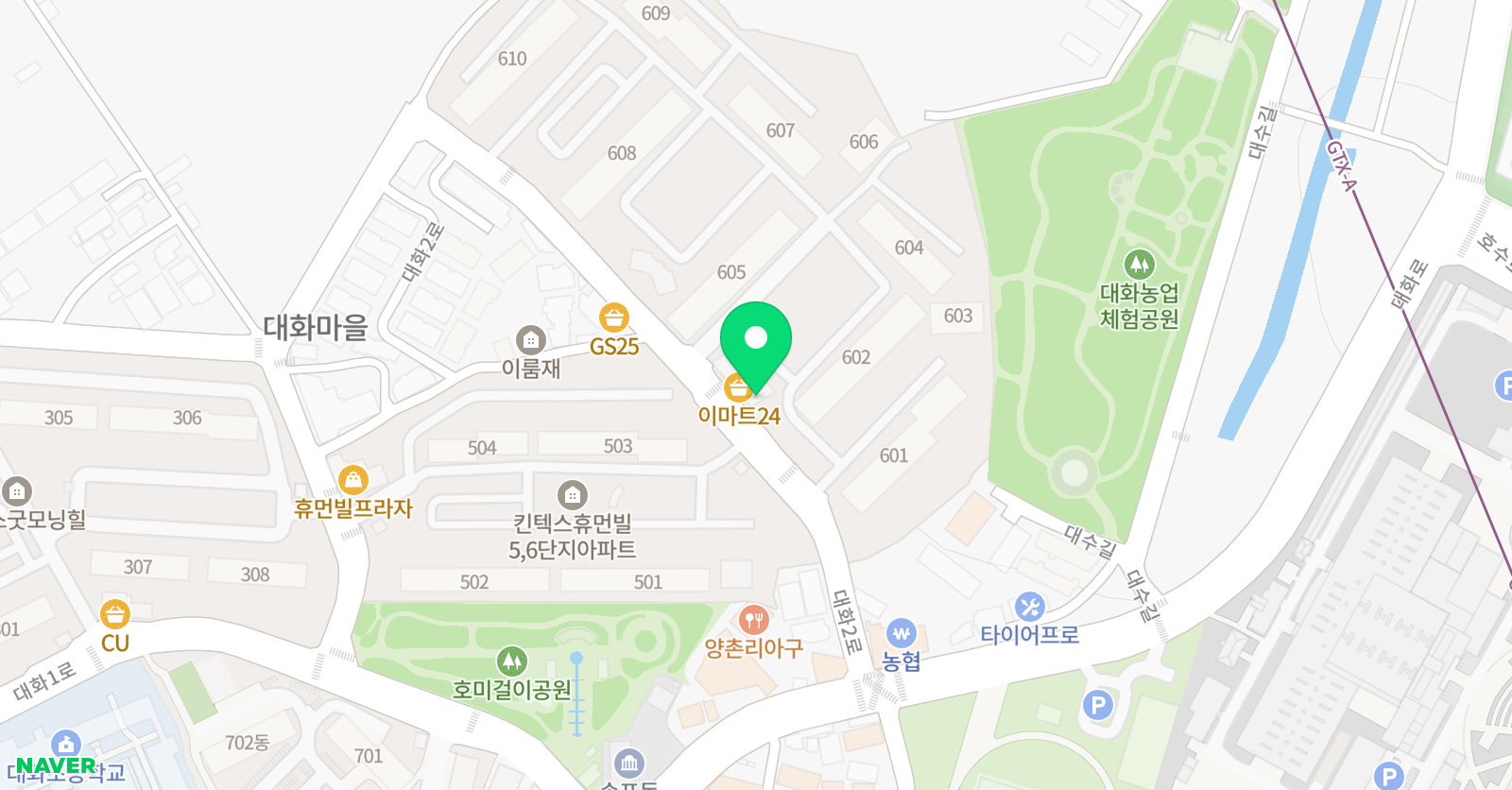 용인대 아이사랑 태권도장 위치