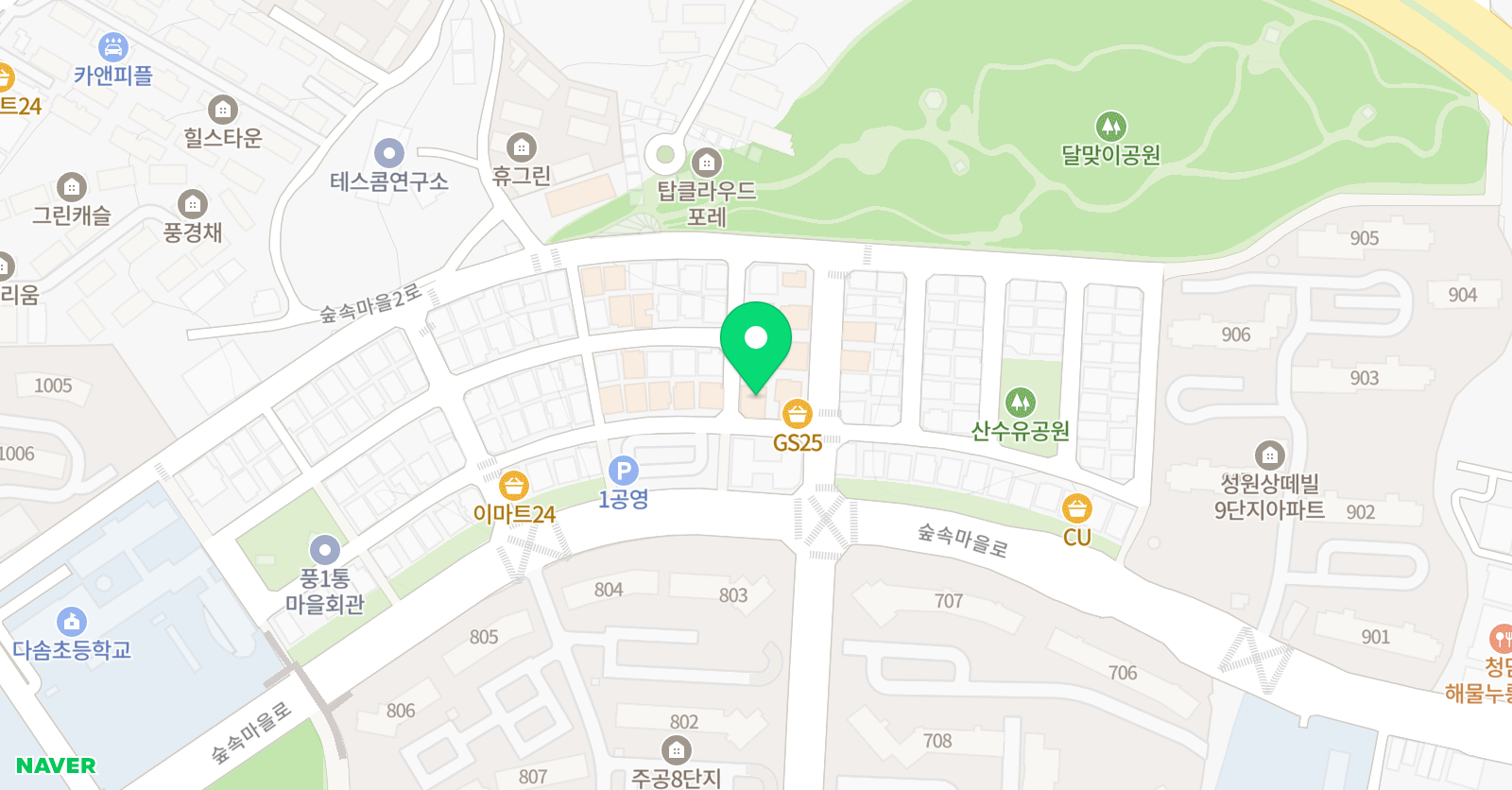 하랑레전드 태권도 위치