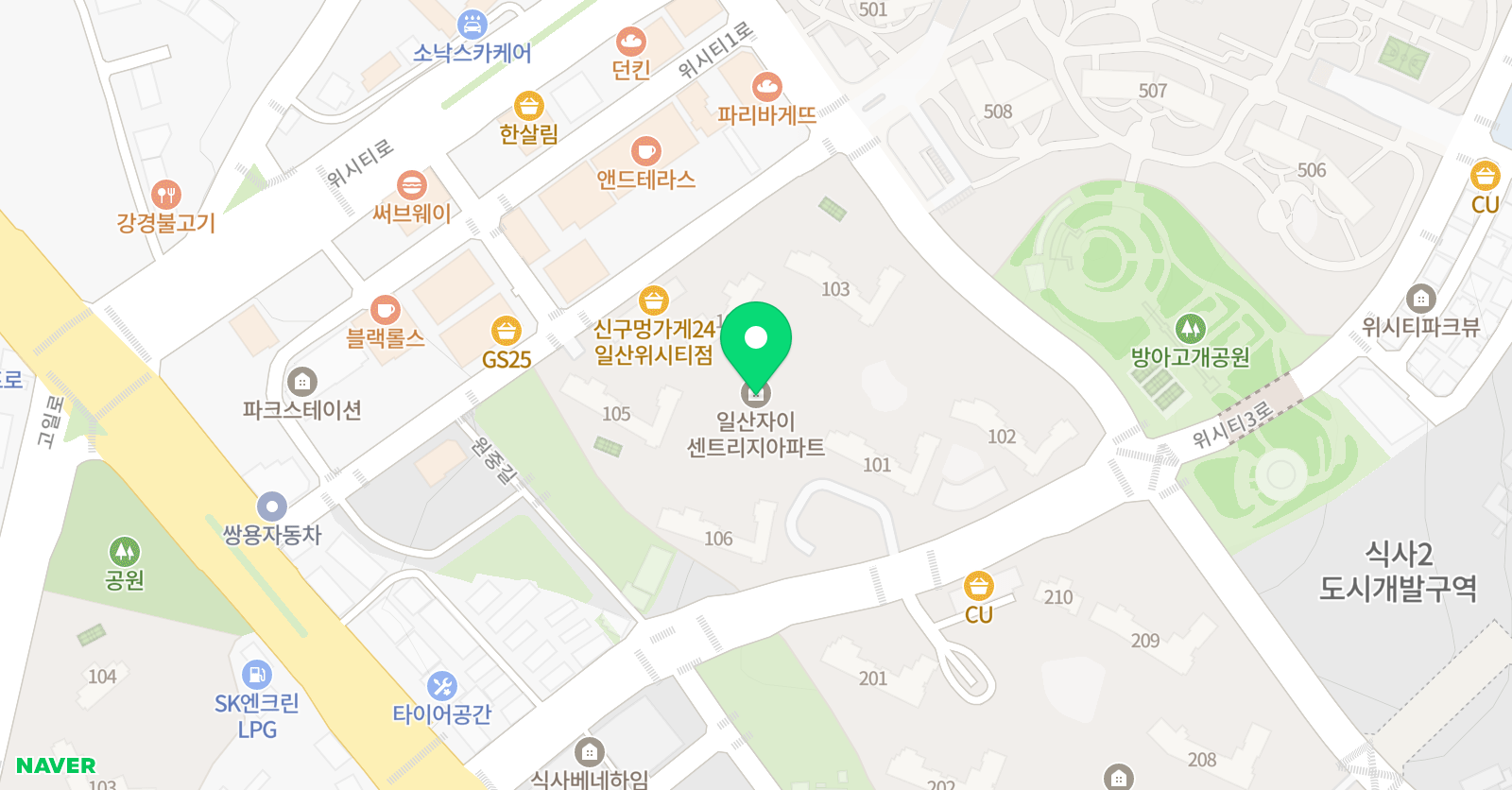 아소비 고양식사자이2차점 위치