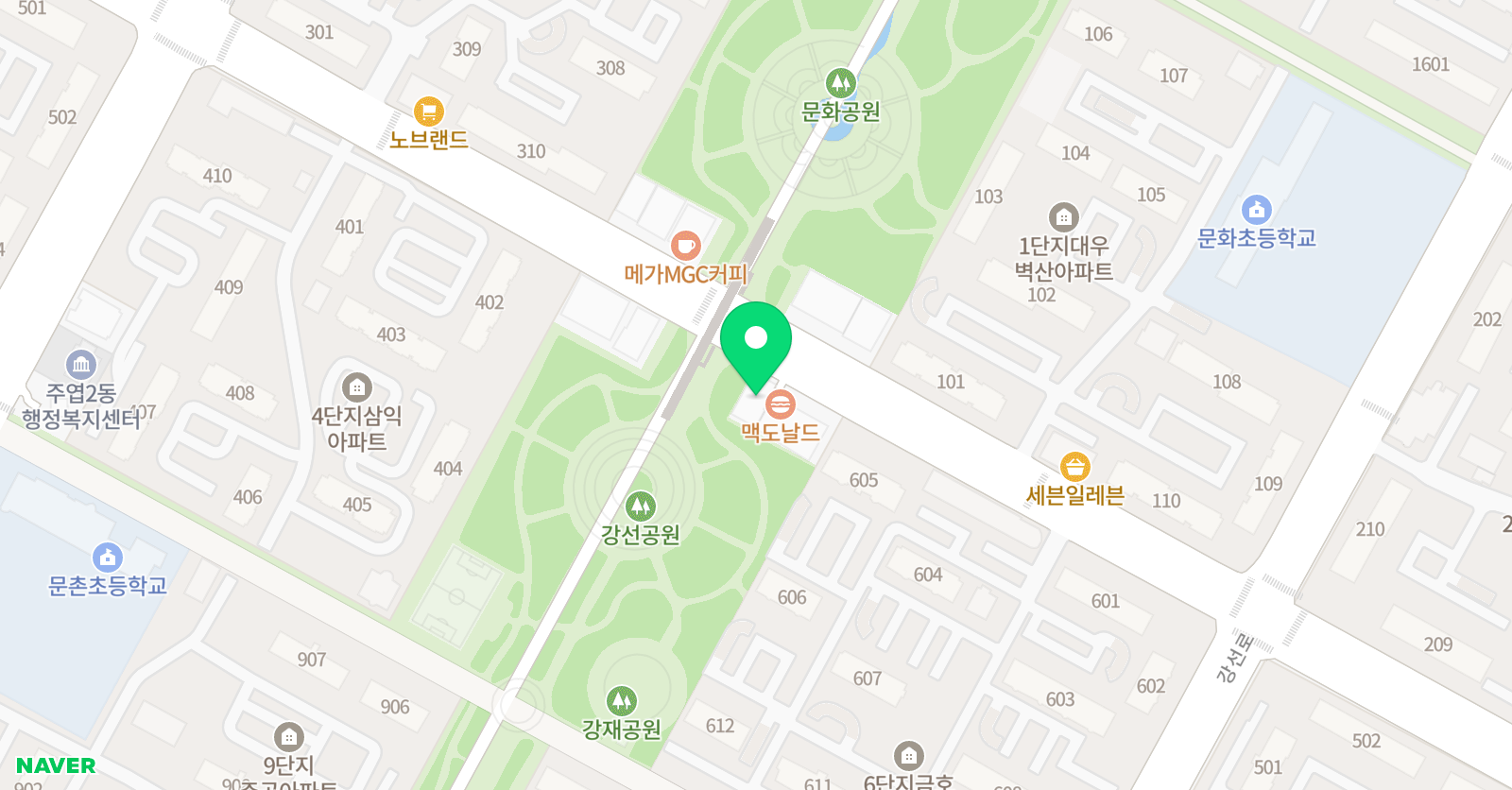 어쎈트 영어학원 위치