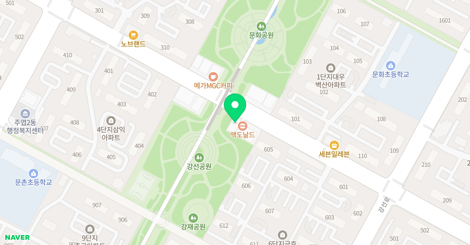 지니잉글리쉬 학원 위치
