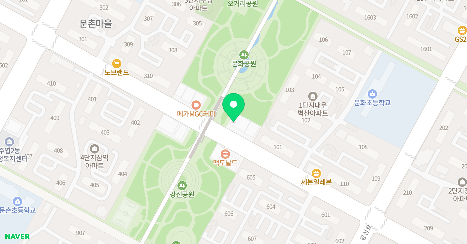 뮤엠 영어 PnS점 위치
