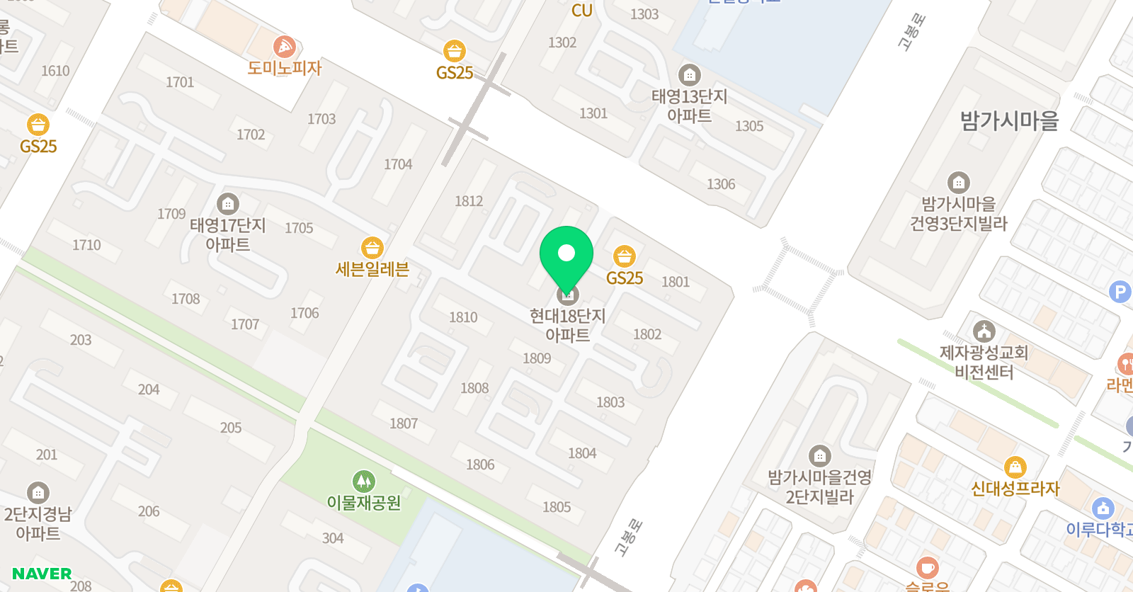 기탄사고력교실 후곡18단지점 위치