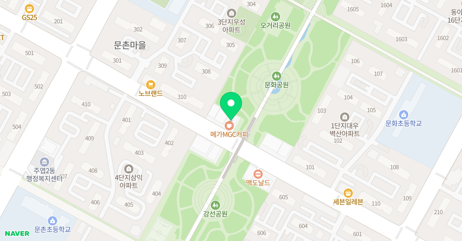 이챕터스주엽영어도서관학원 위치