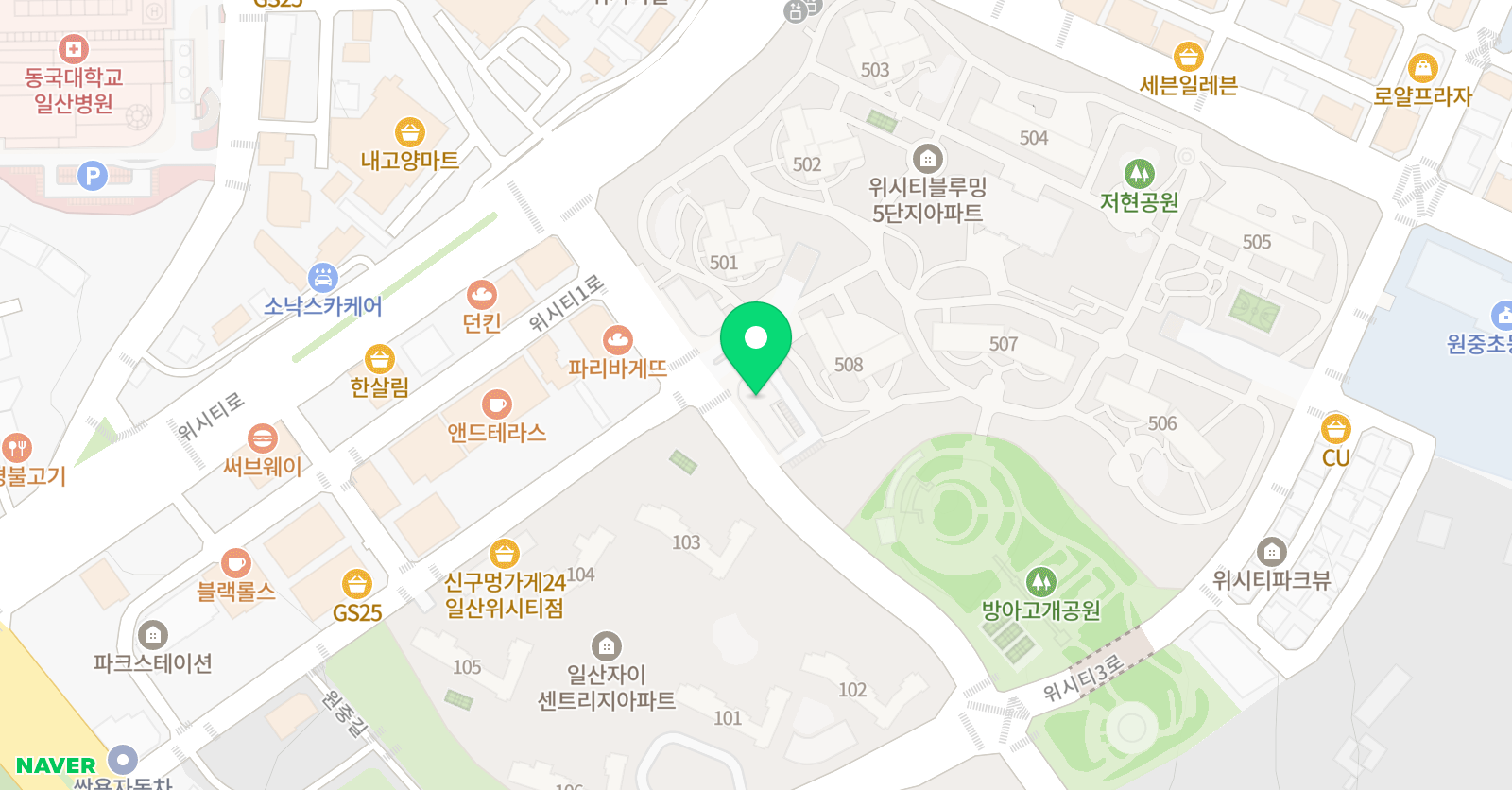 뮤엠영어 식사블루밍NEST 위치