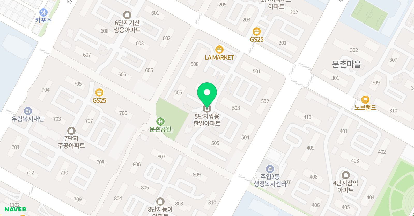 한솔플러스 문촌오마 수학교실 위치