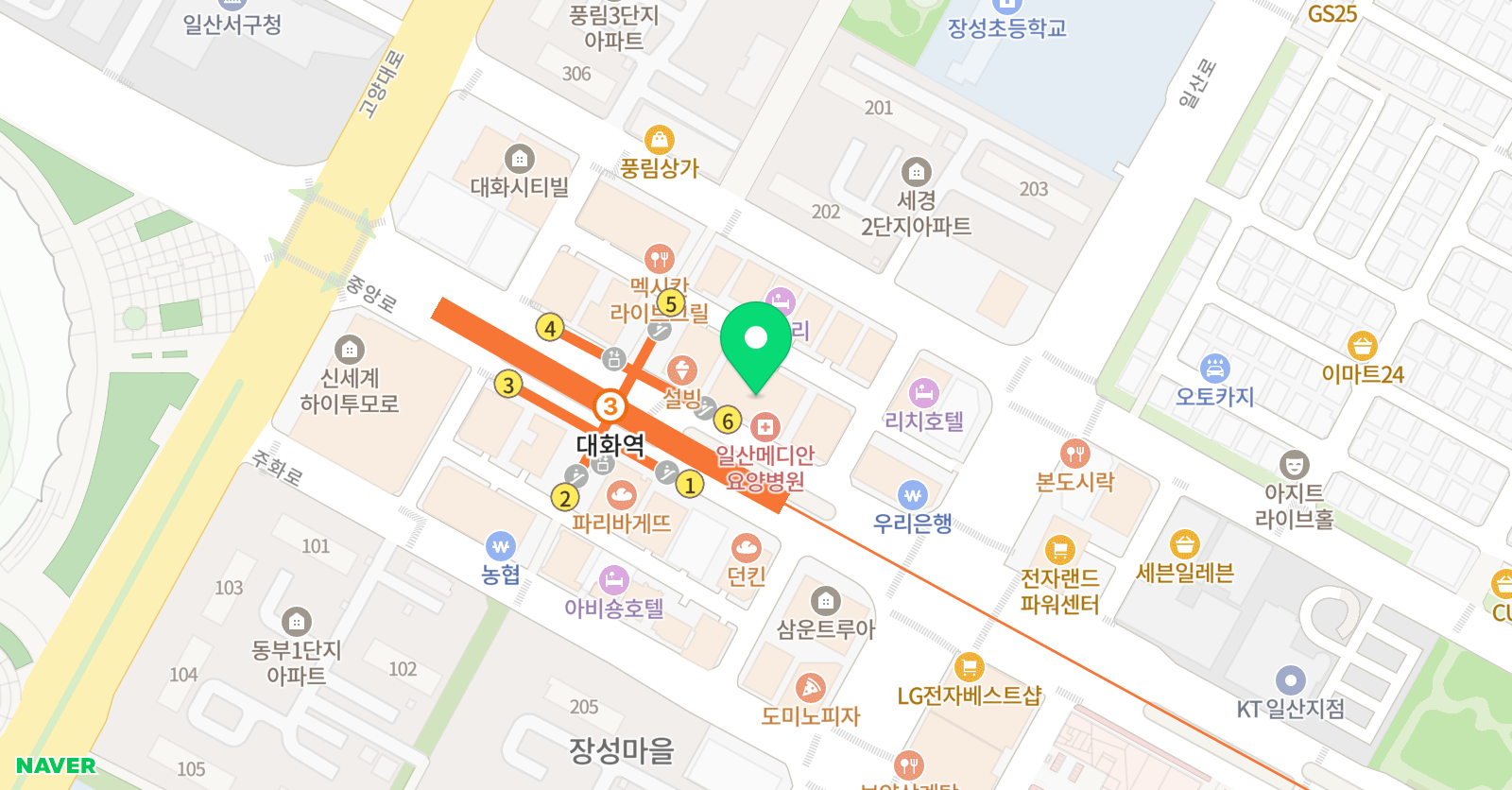배낭이 아크로바틱 아카데미 학원 위치
