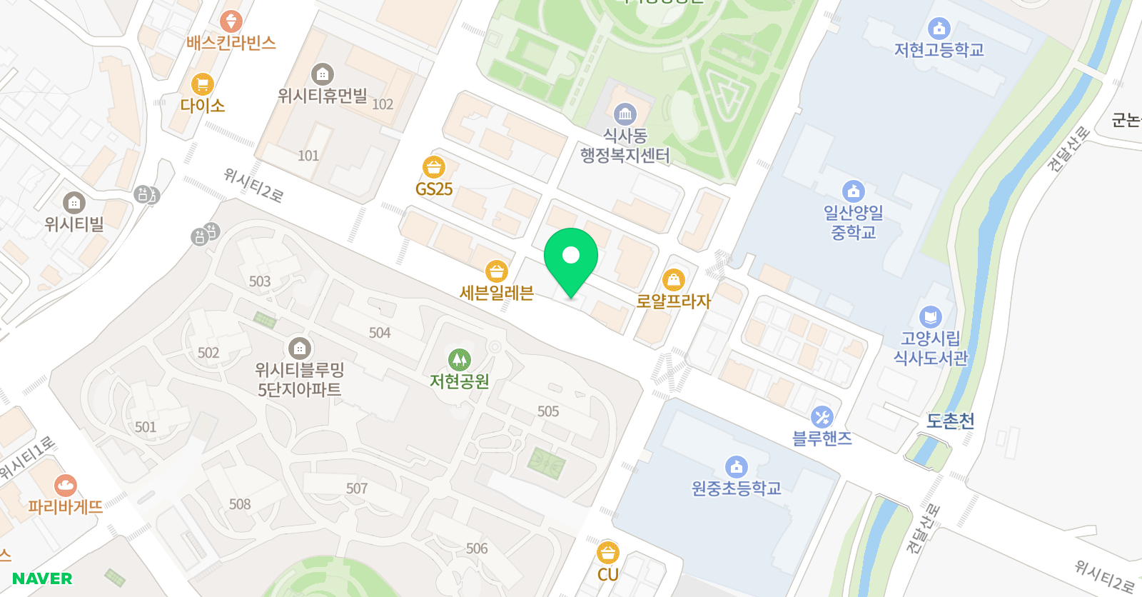 딱풀리는 수학 식사점 위치