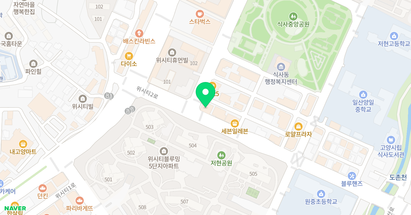 엘리프 어학원 일산식사캠퍼스 위치