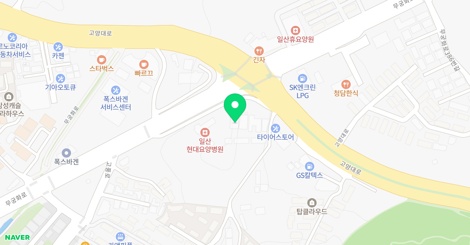 포세이돈 스위밍아카데미 일산본점 위치