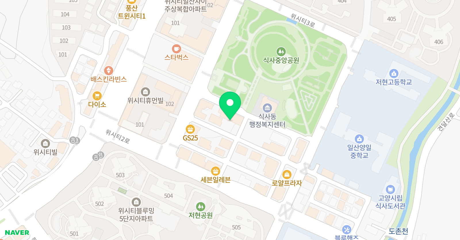 EiE고려대 어학원 일산식사캠퍼스 위치