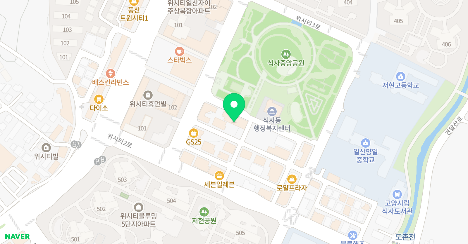 식사마스터 수학학원 위치