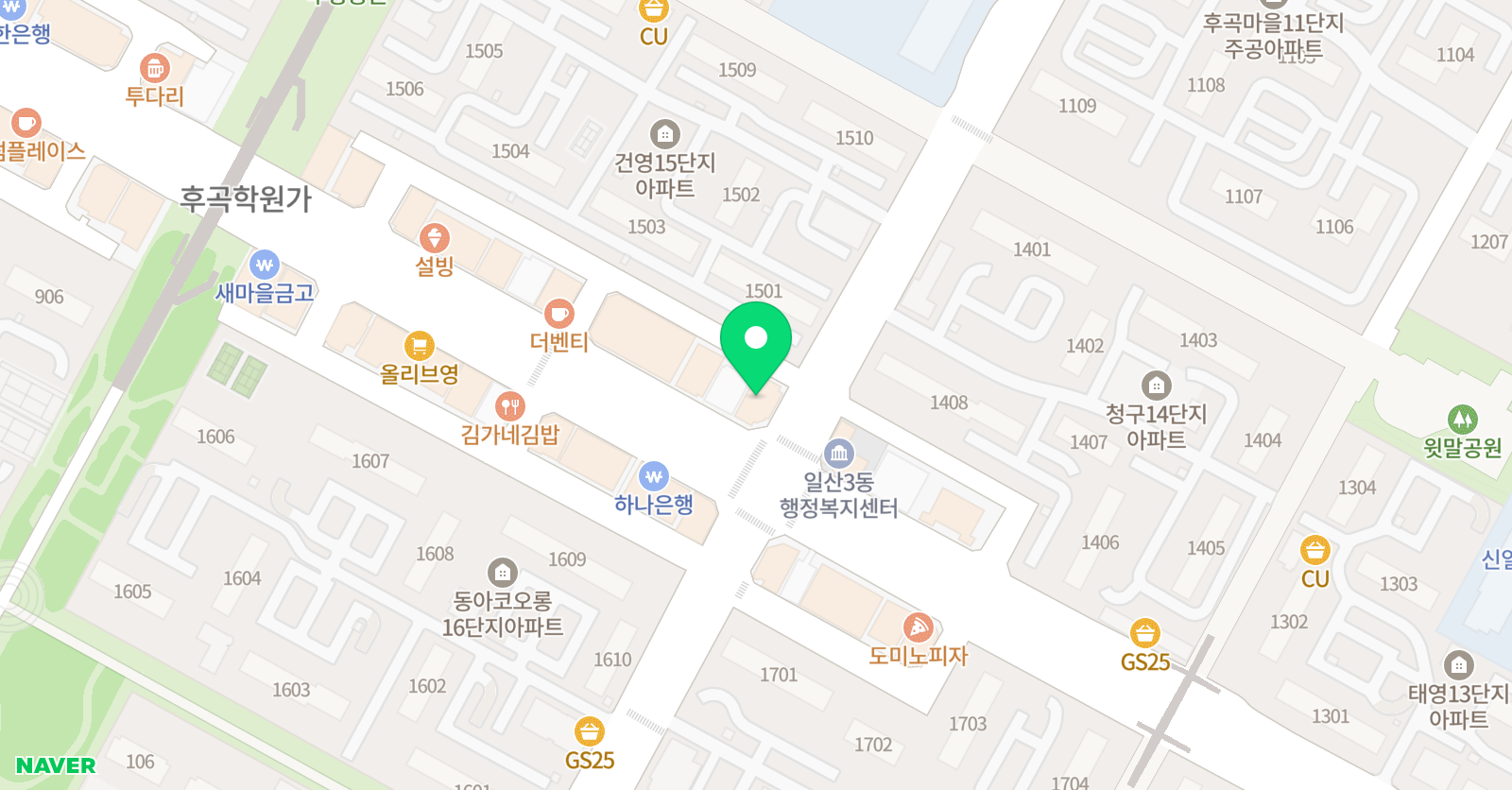 일산 엔트로피 과학학원 위치
