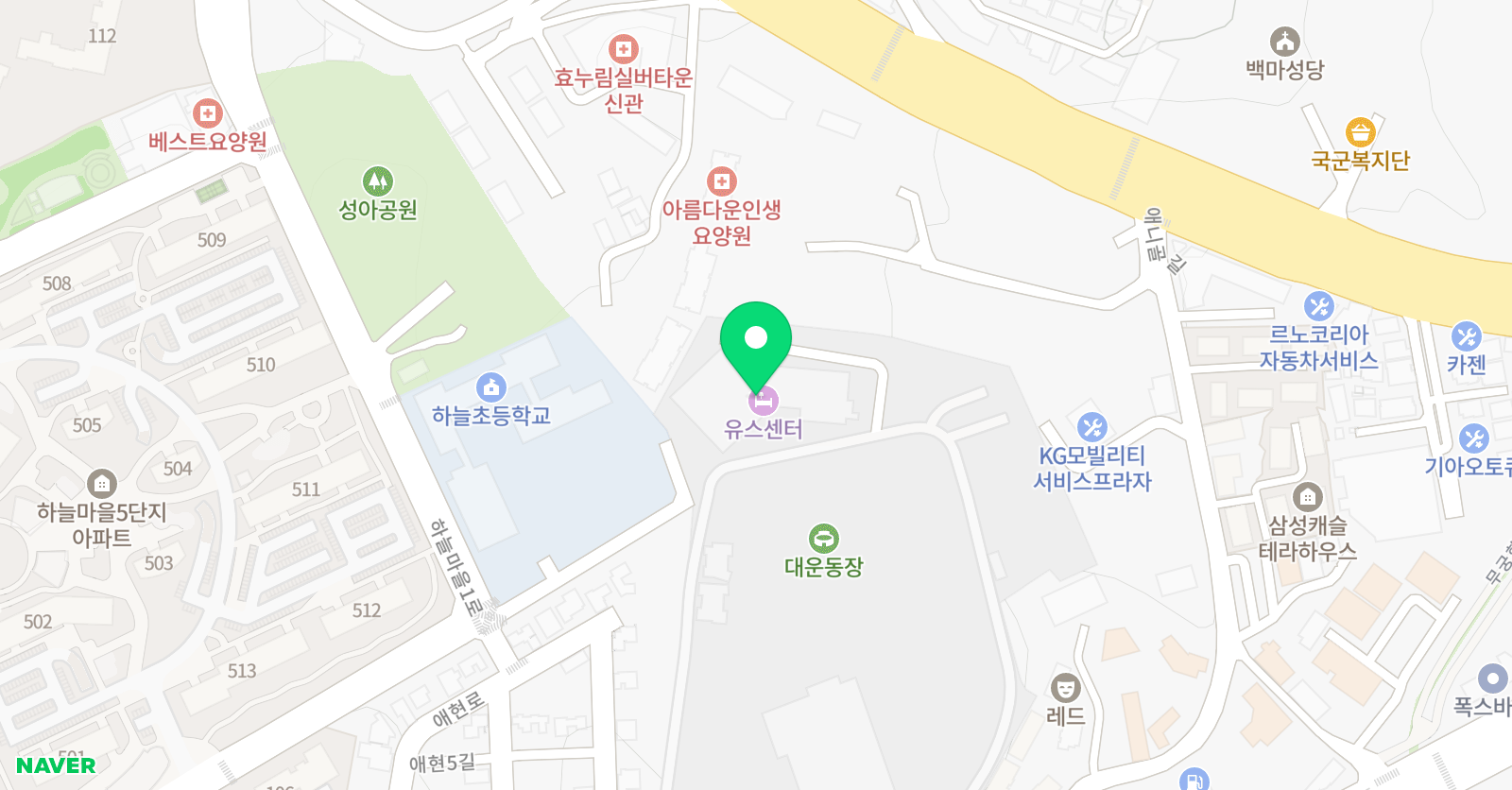 제이에프씨 풍동YMCA점 위치