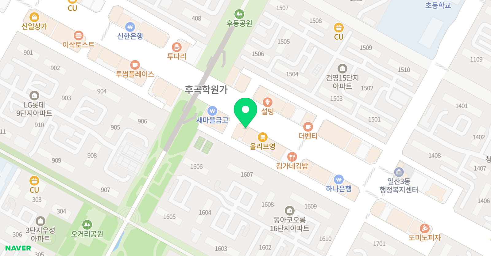 정상 어학원 일산분원 위치