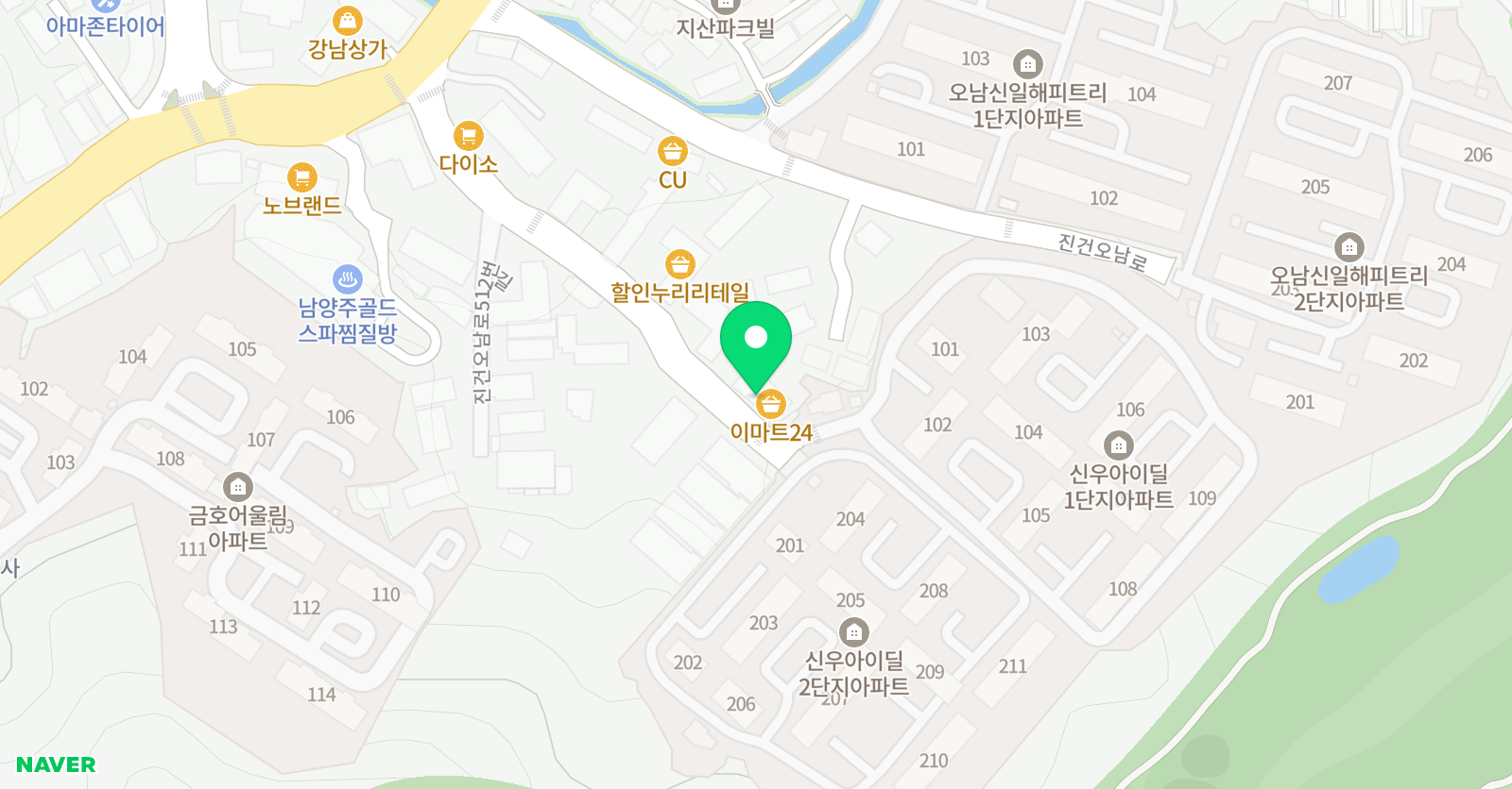 용인대코리아 금메달태권도장 위치