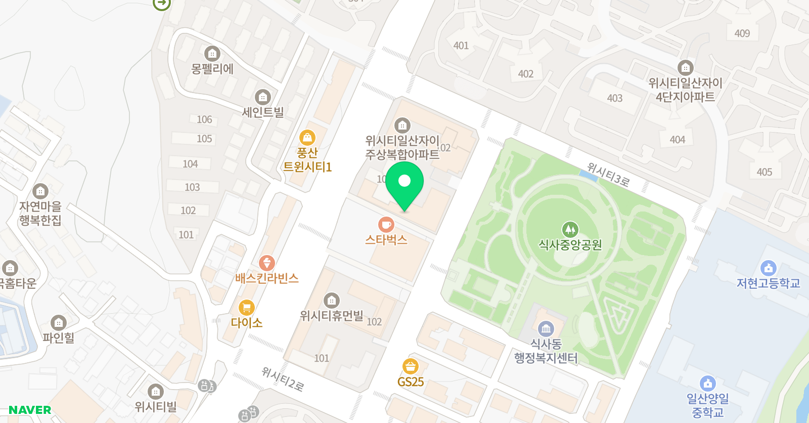 이보영의하이원 수학학원 위치