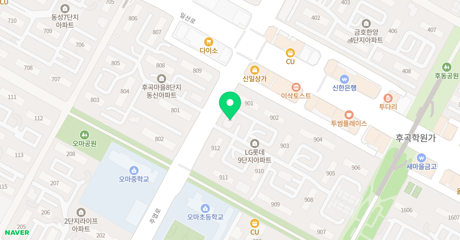 리드인 빛글 독서논술 후곡9단지점 위치