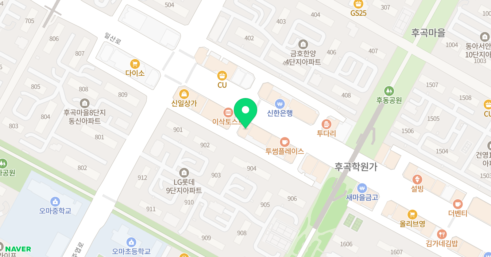 씨앤씨 미술학원 일산아트캠퍼스 위치