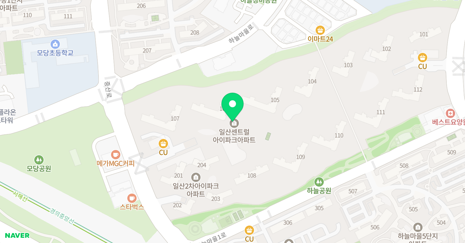 필아트 일산센트럴아이파크 교육센터 위치