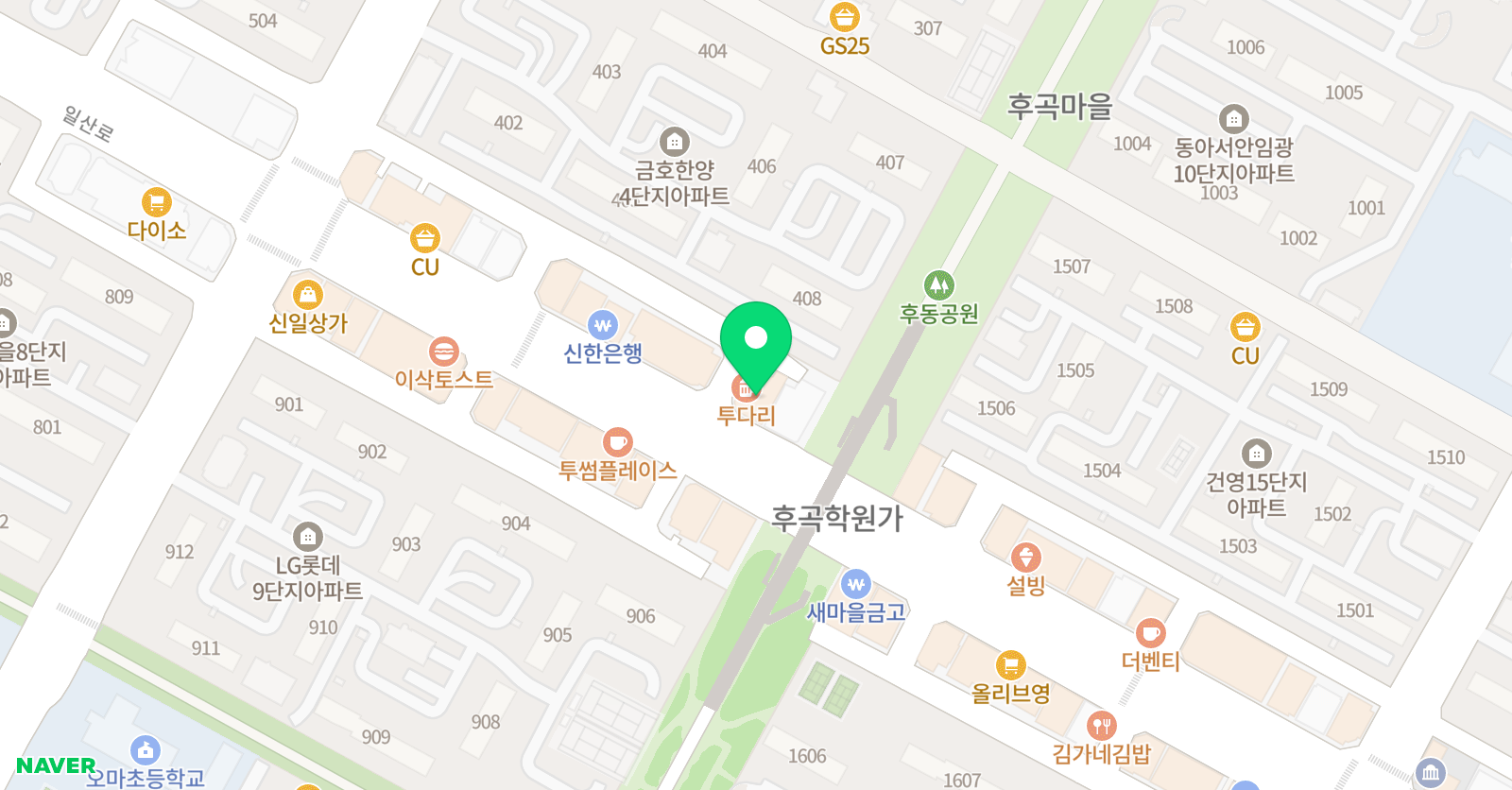 와이즈만 영재교육 일산후곡센터 위치
