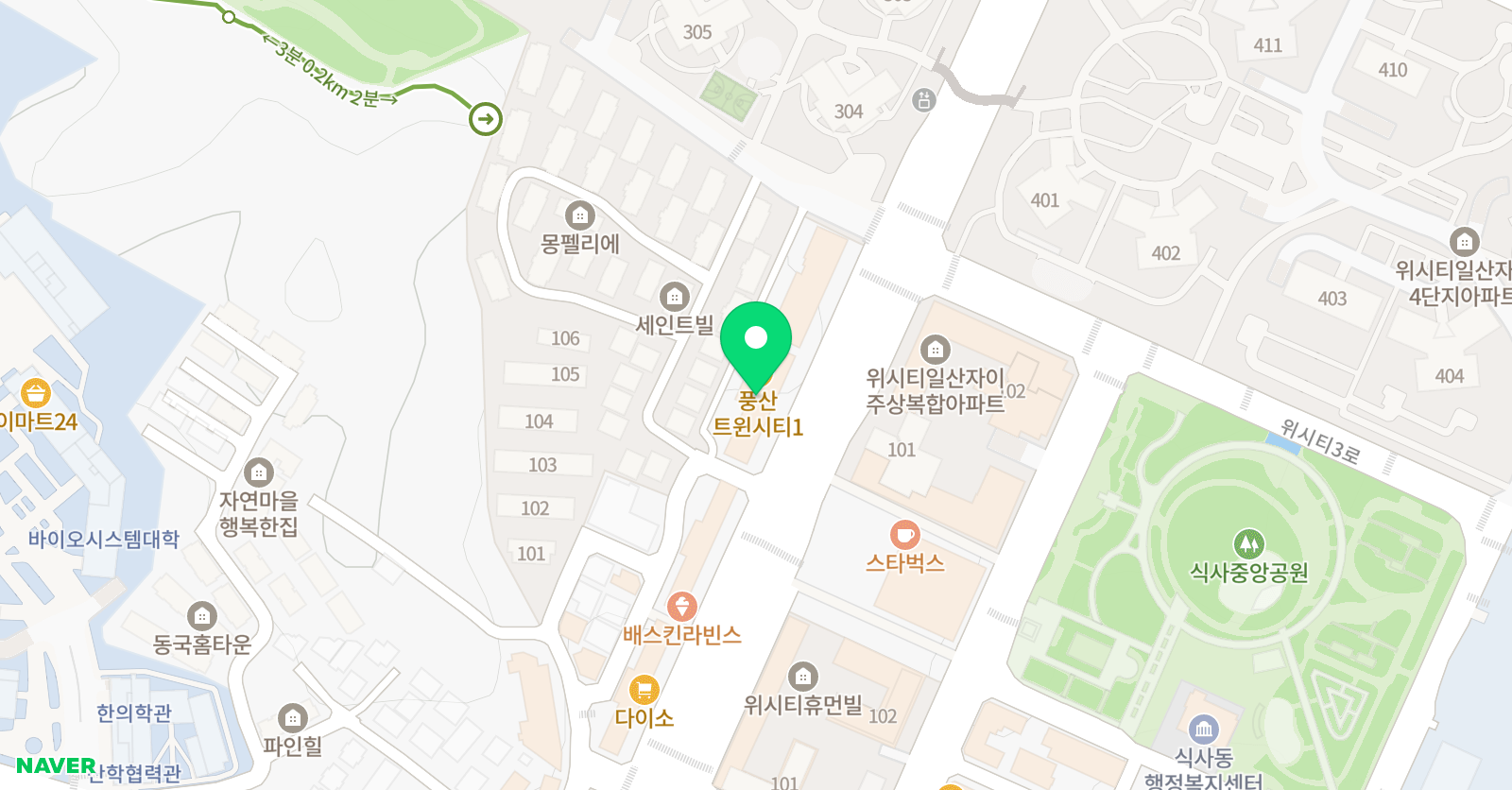 송깡 수학학원 위치